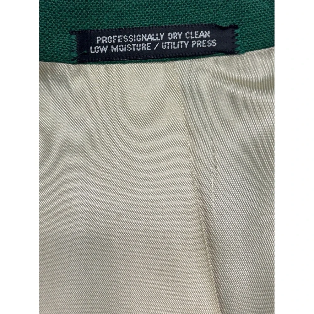 vtg Green 100% Silk 40L 42L Blazer Jacket Sport Suit Coat Masters Golf USA